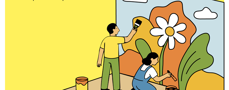 Fresque participative & Peinture sur sacs